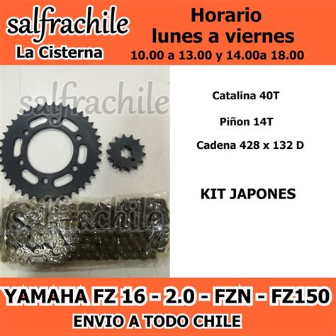 Kit De Transmisión Yamaha Fz16 Fz150 Fz 2 0 Japones Cuotas sin