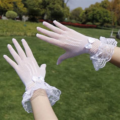 Gzwyht Gloves For Cold Weatherwinter Gloves Women Sexy Solid Lace Slim