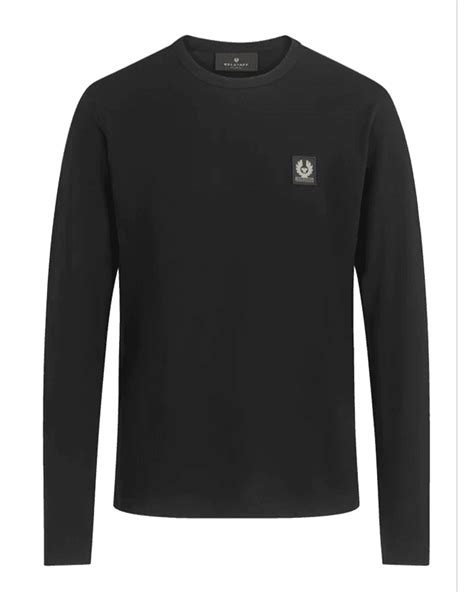 Belstaff Mens Long Sleeved T Shirt Black