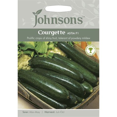 Johnsons Seeds Pictorial Pack Vegetable Courgette Astia F