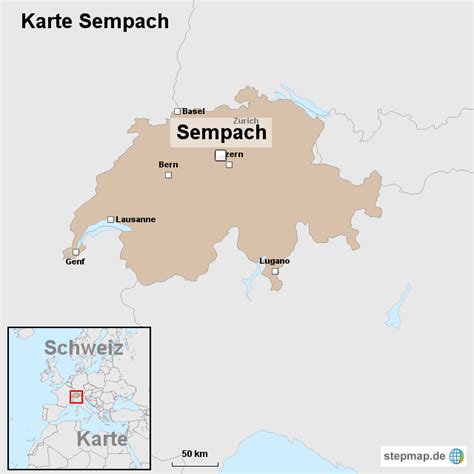 StepMap Karte Sempach Landkarte für Schweiz