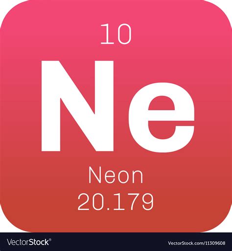 neon chemical element royalty  vector image