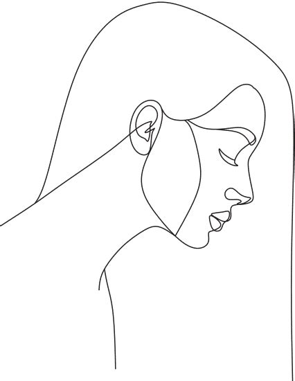 Woman S Profile And A Butterfly Line Art Icons By Canva Artofit