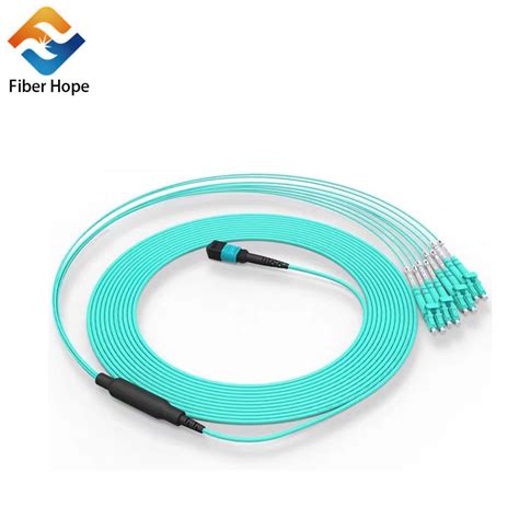 Female Mpo Lc To Female 12 Fibers Om3 Fiber Optic Patch Cord Mpo Mtp Patch Cord And Fiber Jumper