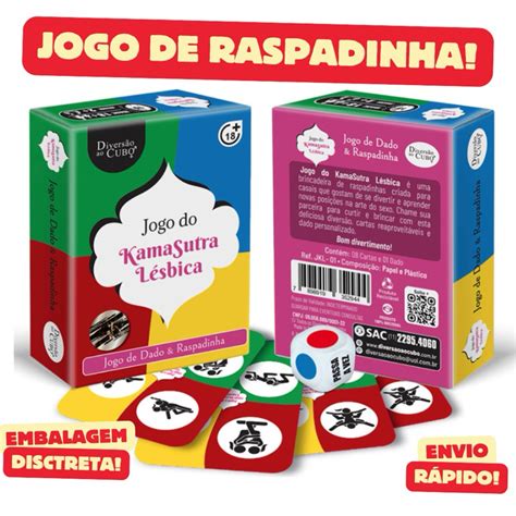 Jogo Raspadinha de Cartas Kama Sutra Lésbica Diversão Jogo Erótico para Casal Namorados Sex