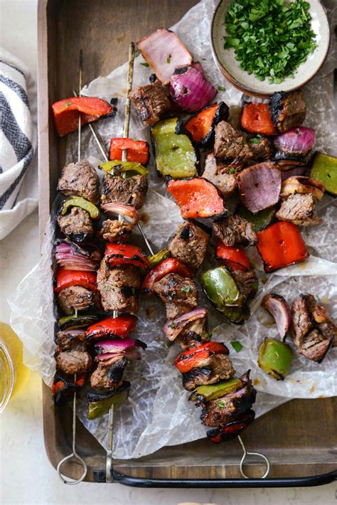 Grilled Marinated Steak Kebabs Simply Scratch