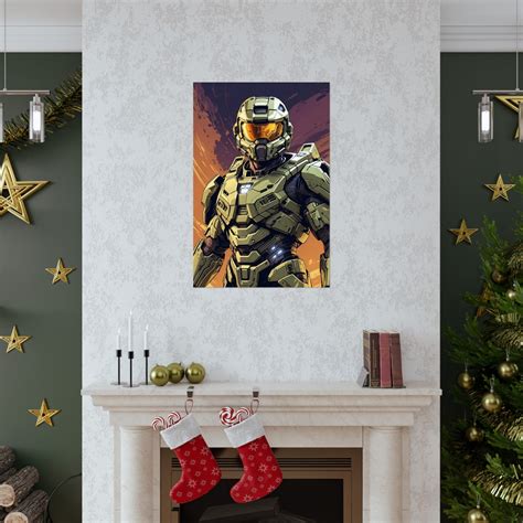 Halo Master Chief Poster Iconic Wall Art for FPS Gamers and Sci-fi ...