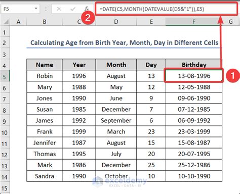 How To Calculate Age From Birthday In Excel 8 Easy Methods