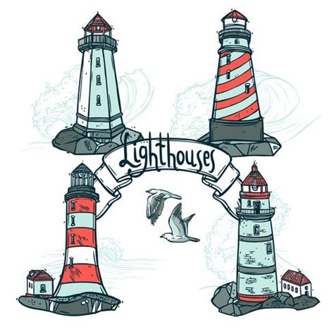 Lighthouse Sketch Set 462827 Vector Art at Vecteezy