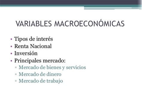 Impacto De Las Variables Macroeconómicas En Las Finanzas