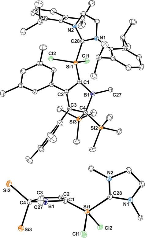 Ortep Of The Solid State Molecular Structure Of Nhc Supported Silylium