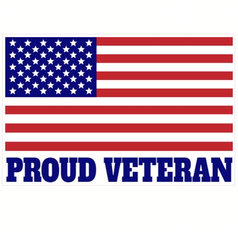 Proud Veteran American Flag Sticker U S Custom Stickers