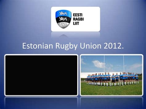 Estonian Rugby Union 2011 Sponsorship Presentation Ppt