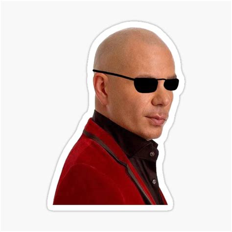 Mr Worldwide Is Wearing Sunglasses Sticker For Sale By Gawop Redbubble