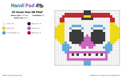 Fnaf Collection Kandi Pad Kandi Patterns Fuse Bead Patterns Pony