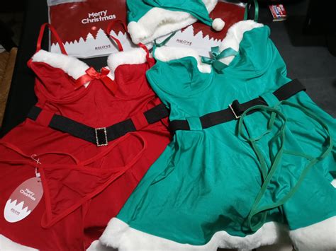 Mo Finance Rslove Christmas Lingerie For Women Sexy Santa Lingerie Set Babydoll Chemise
