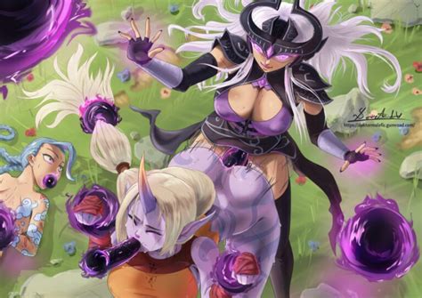 League Of Legends Free Sex Art Futanari Sweatdrop Glowing Penis Restrained Bottomless