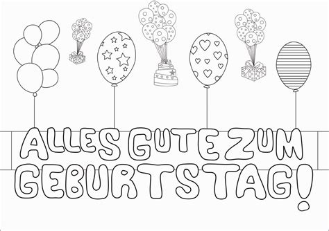 Ausmalbilder Alles Gute Zum Geburtstag Drucken Sie Kostenlos