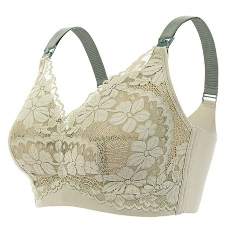 Daisy Snap Front Sleeping Uplifting Bra For Older Women Solid Color