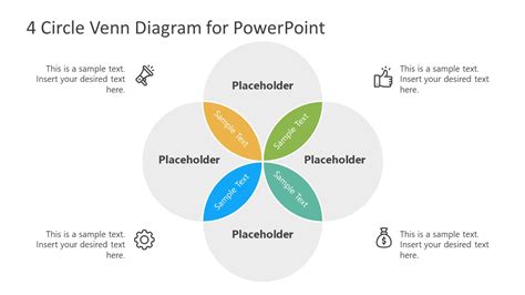 PowerPoint 4 Circles Venn Diagram Intersection - SlideModel