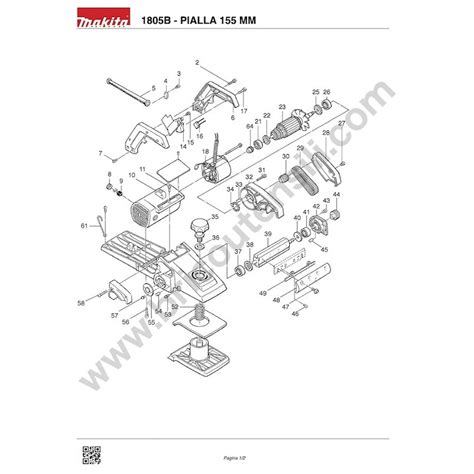 Makita Spare Parts For Power Planer 1805B