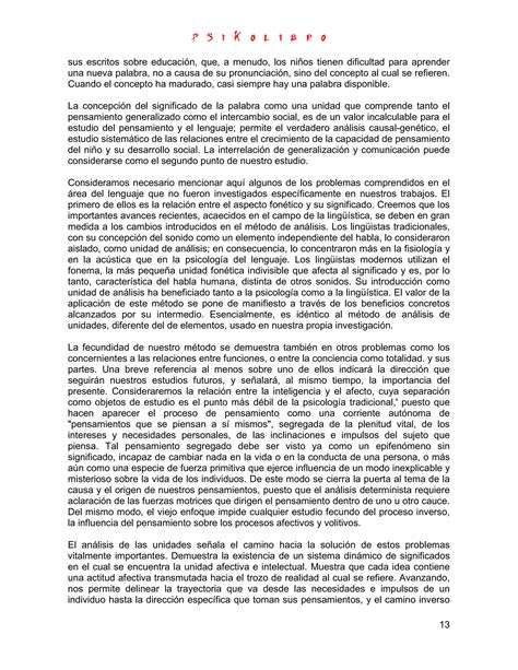 Lev S Vygotsky Pensamiento Y Lenguaje PDF