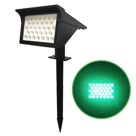 Luminária Solar Jardim Decoração Espeto 30w LED Luz Verde Escorrega o