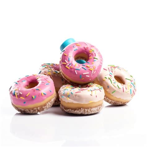 Premium Photo A Group Of Donuts With Frosting And Sprinkles