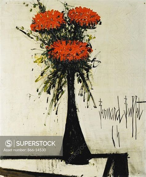 Chrysanthemum Chrysanthemes Bernard Buffet 1928 1999 Oil On Canvas