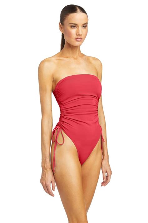 Aubrey Bandeau One Piece Swimsuit All The Swim