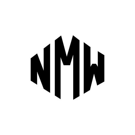 Diseño De Logotipo De Letra Nmw Con Forma De Polígono Diseño De Logotipo En Forma De Cubo Y