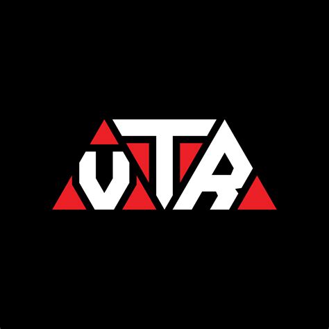 diseño de logotipo de letra de triángulo vtr con forma de triángulo ...