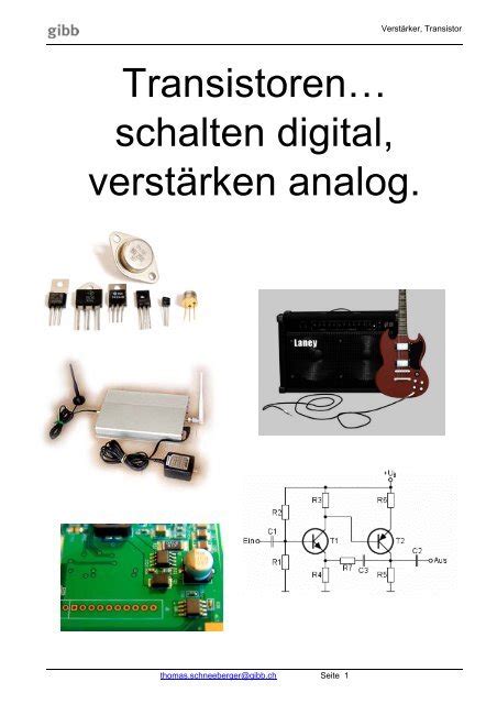 Transistoren schalten digital verstärken analog GIBB Files TS