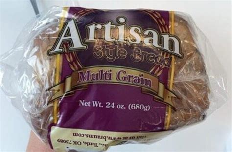 Braum S Grocery Multi Grain Artisan Style Bread G Nutrition