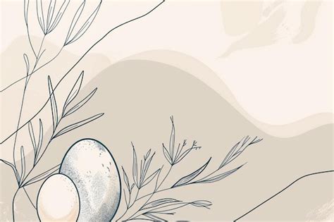 Premium Vector | A drawing of a nest with a branch and eggs