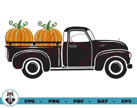 Pumpkin Truck Svg Old Truck Pumpkin Svg Pumpkin Cut File Etsy