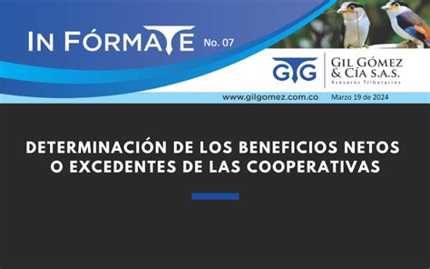 Gil GÓmez Y Cia InfÓrmate No 07 Determinación De Los Beneficios