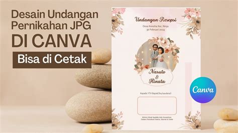 🔴 Cara Membuat Desain Undangan Pernikahan  Cetak Di Canva Template  1 Kampus Tutorial