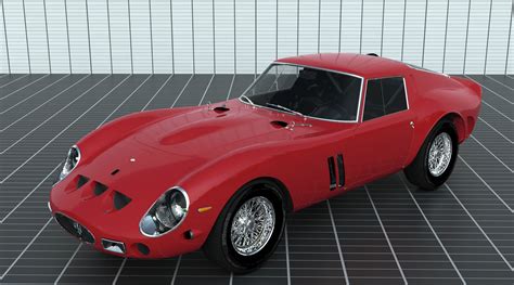 D Model Luxury Cars Collection Ferrari Gto