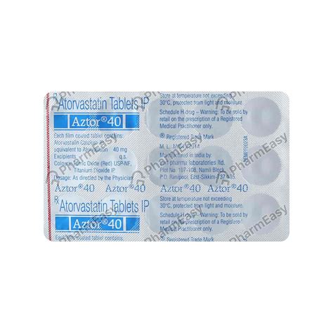 Aztor 40mg Tab 15s Uses Side Effects Dosage Composition And Price