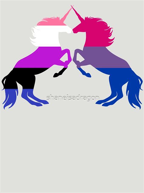 Bi Genderfluid Pride Unicorns T Shirt For Sale By Shaneisadragon