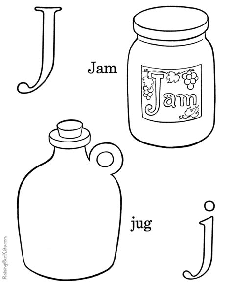 Alphabet Coloring Pages Letter J 014