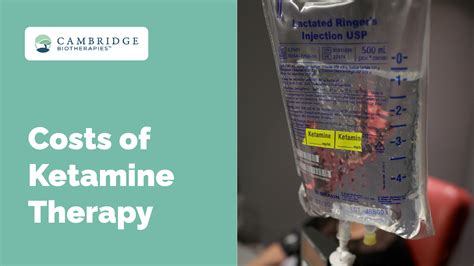 How Much Does Ketamine Therapy Cost Cambridge Biotherapies™