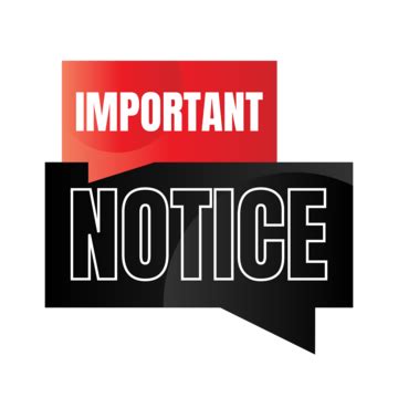 Important Notice Png Image Important Notice Vector Banner Design Png