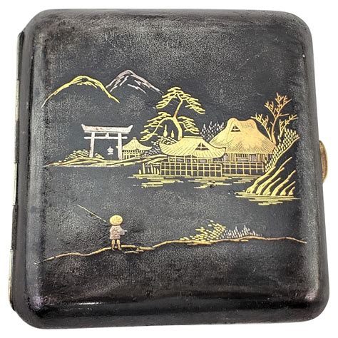 Japanese Meiji Period Damascene Cigarette Case At 1stdibs Japanese