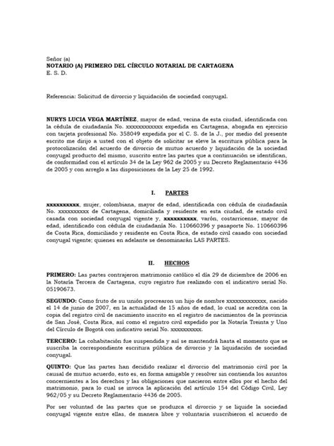 Solicitud Divorcio Pdf Divorcio Instituciones Sociales