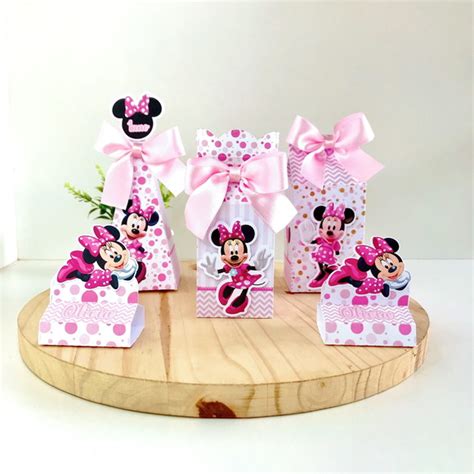 Kit Lembrancinha de Festa Minnie Rosa 40 Peças Elo7