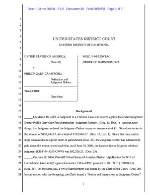 Fillable Online Usa V Crawford Mc No Docket Alarm Fax