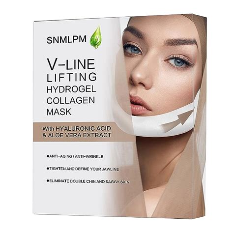 5 Piece Double Chin Eliminator V Line Hydrogel Collagen Masks With Hyaluronic Acid