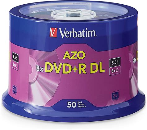 Amazon Verbatim Dvd R Dl Gb X With Branded Surface Pk